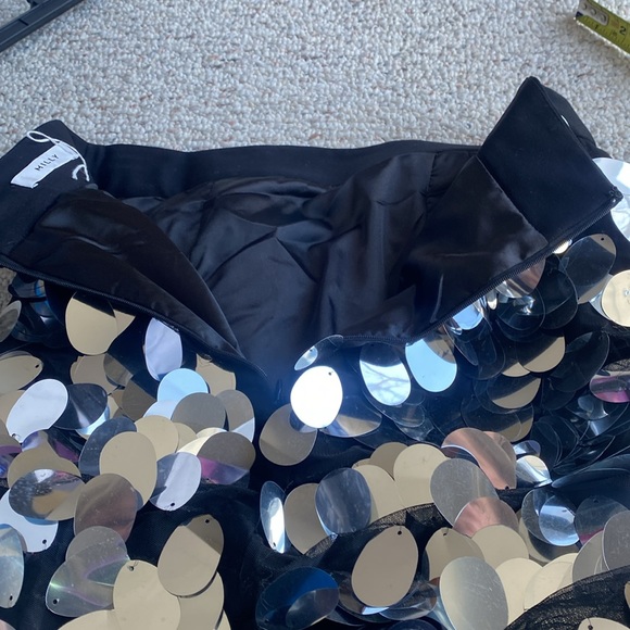 Milly Sequin Classic maxi skirt Milly Silver Paillette sparkle bling swiftie - Picture 12 of 14